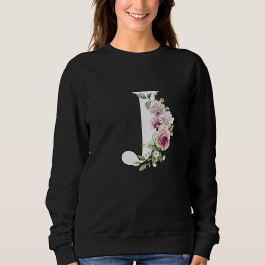 名前アルファベット文字「J」 スウェットシャツ (正面)