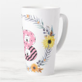 名前アルファベット「B」 カフェラテマグ (右アングル)