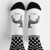 名前イタリアンと前足の青いグレイハウンド犬 ソックス (上部)