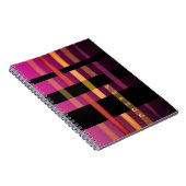 名前イニシャルまたはWord & モダン Weavingストライプの ノートブック (右側)