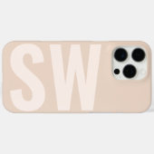 名前イニシャルガーリーシャンパンピンクカスタムモノグラム Case-Mate iPhoneケース (裏面 (横))