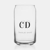 名前イニシャルシンプルユニーク ガラス缶 (裏面)