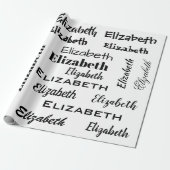 名前イニシャルメッセージパターンパーソナライズされたギフト ラッピングペーパー (アンロールド)