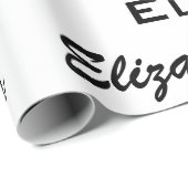 名前イニシャルメッセージパターンパーソナライズされたギフト ラッピングペーパー (ロールコーナー)