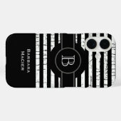 名前イニシャル黒/白パーソナライズされた Case-Mate iPhoneケース (裏面 (横))