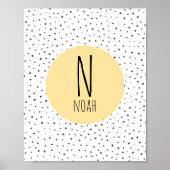 名前イニシャル プリント - ぬいぐらむ - 子供部屋 (正面)