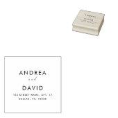 名前エレガントとスクリプト書道差出人住所 ラバースタンプ (押印)