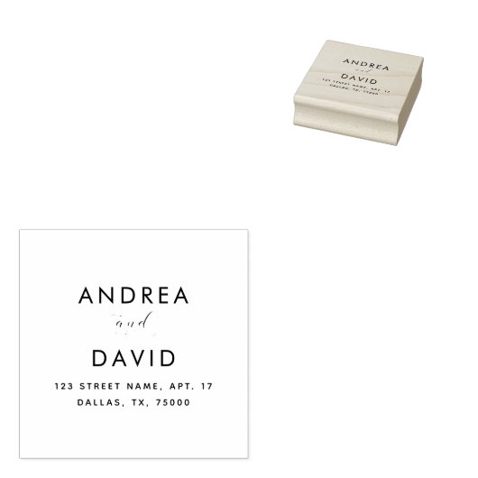 名前エレガントとスクリプト書道差出人住所 ラバースタンプ (押印)