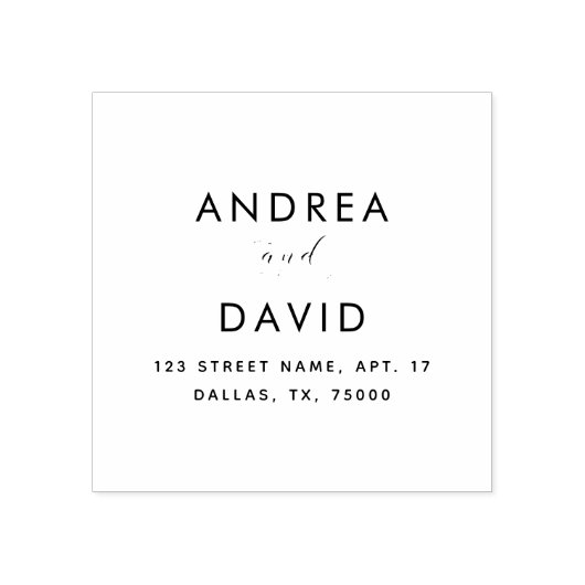 名前エレガントとスクリプト書道差出人住所 ラバースタンプ (インプリント)