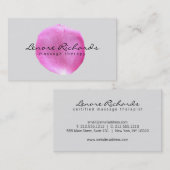 名前エレガントとピンクの花の花の花II 名刺 (正面/裏面)