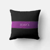 名前エレガントとモノグラムのイニシャル/秒 クッション (裏面)