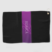 名前エレガントとモノグラムのイニシャル/秒 ゴルフタオル (横)