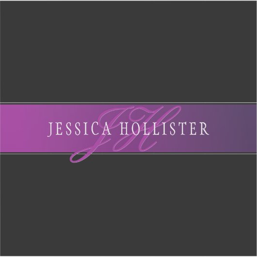 名前エレガントとモノグラムのイニシャル/秒 シール (正面)