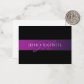 名前エレガントとモノグラムのイニシャル/秒 ノートカード (正面/裏面インサイチュ)