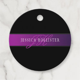 名前エレガントとモノグラムのイニシャル/秒 フェイバータグ