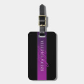 名前エレガントとモノグラムのイニシャル/秒 ラゲッジタグ (正面縦)