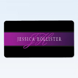 名前エレガントとモノグラムのイニシャル/秒 ラベル