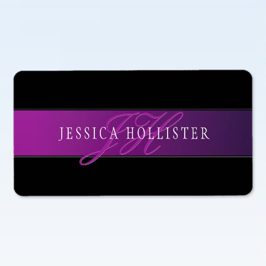 名前エレガントとモノグラムのイニシャル/秒 ラベル