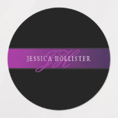 名前エレガントとモノグラムのイニシャル/秒 ラベル (デザイン2)