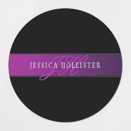 名前エレガントとモノグラムのイニシャル/秒 ラベル