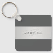 名前エレガントとモノグラムレタリング(または他の文字) キーホルダー (正面)