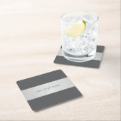 名前エレガントとモノグラムレタリング(または他の文字) スクエアペーパーコースター (インサイチュ)