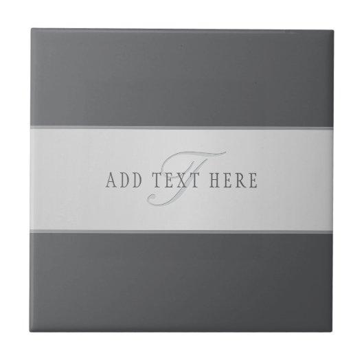 名前エレガントとモノグラムレタリング(または他の文字) タイル (正面)