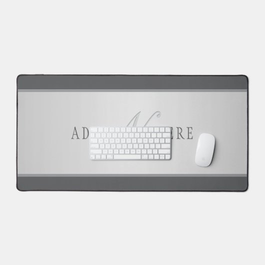 名前エレガントとモノグラムレタリング(または他の文字) デスクマット (キーボード&マウス)