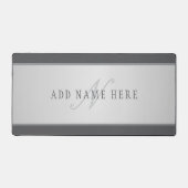 名前エレガントとモノグラムレタリング(または他の文字) デスクマット (正面)