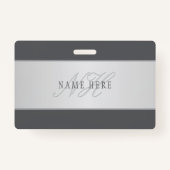 名前エレガントとモノグラムレタリング(または他の文字) バッジ (正面)