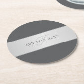 名前エレガントとモノグラムレタリング(または他の文字) ラウンドペーパーコースター (アングル)