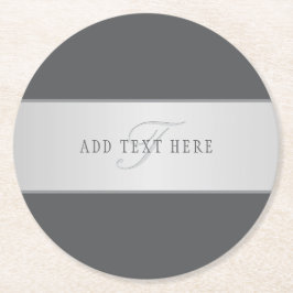 名前エレガントとモノグラムレタリング(または他の文字) ラウンドペーパーコースター