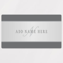 名前エレガントとモノグラムレタリング(または他の文字) ラベル