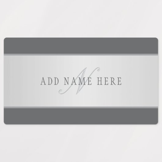 名前エレガントとモノグラムレタリング(または他の文字) ラベル (デザイン1)