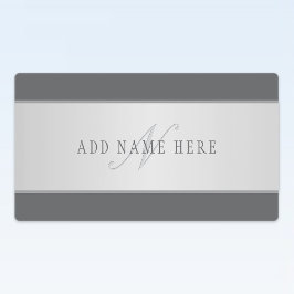 名前エレガントとモノグラムレタリング(または他の文字) ラベル