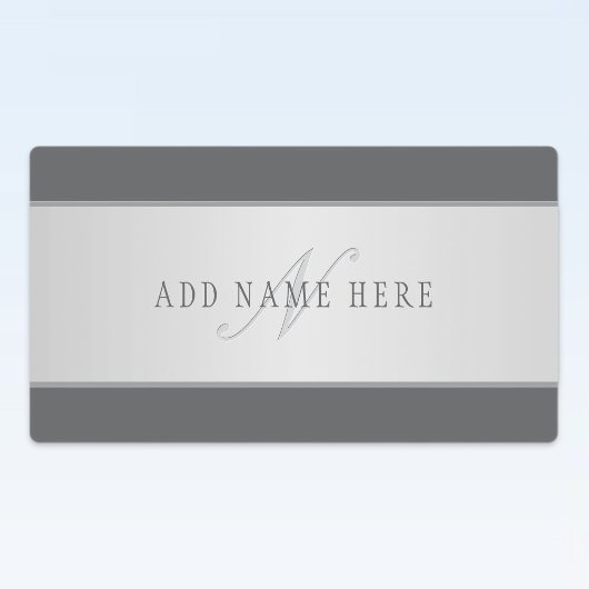 名前エレガントとモノグラムレタリング(または他の文字) ラベル