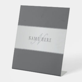 名前エレガントとモノグラムレタリング(または他の文字) 台座サイン