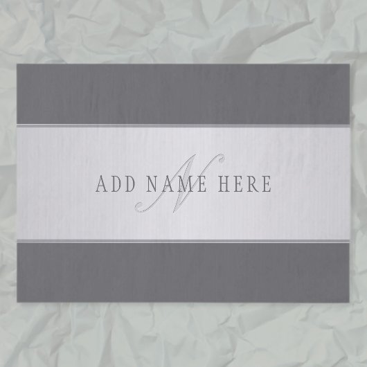 名前エレガントとモノグラムレタリング(または他の文字) 薄葉紙