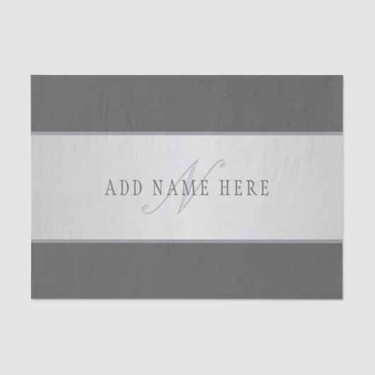 名前エレガントとモノグラムレタリング(または他の文字) 薄葉紙 (正面)