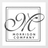 名前エレガントとモノグラム ウィンドウサイン (シート)