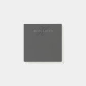 名前エレガントとモノグラム |暗いグレーと明るいグレー ポストイット (正面)