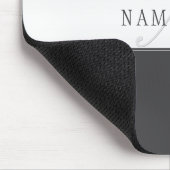 名前エレガントとモノグラム | 濃いグレーと薄いグレー マウスパッド (コーナー)