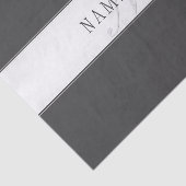 名前エレガントとモノグラム | 濃いグレーと薄いグレー 薄葉紙 (詳細)