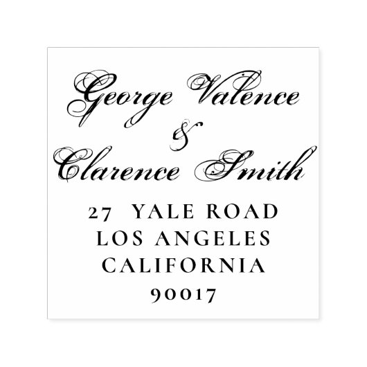 名前エレガントの結婚差出人住所封筒 セルフインキングスタンプ (デザイン)