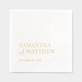 名前エレガントの連結婚絡 箔ナプキン