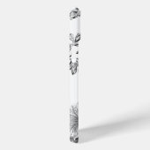 名前エレガントまたはモノグラム付きB&Wフローラ Case-Mate iPhoneケース (裏面 / 右)