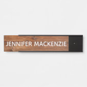 名前エレガントプレートウッドグレイン素朴ドアサイン サインプレート (正面)