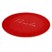 名前エレガントミニマルクラシカルリスト暖かい赤 カッティングボード (角)