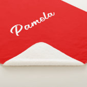 名前エレガントミニマルクラシカルリスト暖かい赤 シェルパブランケット (3/4)