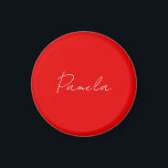 名前エレガントミニマルクラシカルリスト暖かい赤 マグネット<br><div class="desc">このテンプレートは全カスタマイズてのプロフェッショナルの職業に合わせることができる。</div>